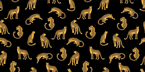 Leopards, Black Background Wallpaper, Seamless Pattern Mural, Oversized Custom Size Wall Art, Non - Woven, Non - Adhesive, Modern Wall Paper, Removable - Adawall Wallpaper - Registered Trade Accounts Only, Wallpaper Wholesale Account - W78043 - Adawall Wholesale - Wallpaper Wholesaler