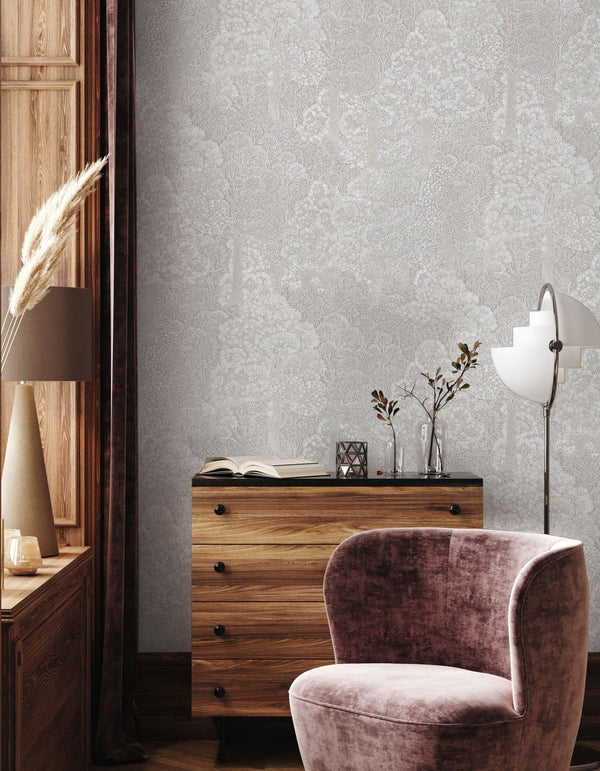 Light Ash Floral Wallpaper, Natural Wallpaper, Modern & Minimalist Wall Covering,Modern Look Neutral Colors Glittering Wallcovering - Adawall Wallpaper - Registered Trade Accounts Only, Wallpaper Wholesale Account - 24107-1 - Adawall Wholesale - Wallpaper Wholesaler