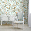 Light Blue Timeless Floral Embossed Rose Wallpaper, Flocked Vivid Color Rose Flowers Pattern - Adawall Wallpaper - Registered Trade Accounts Only, Wallpaper Wholesale Account - 7803-2 - Adawall Wholesale - Wallpaper Wholesaler