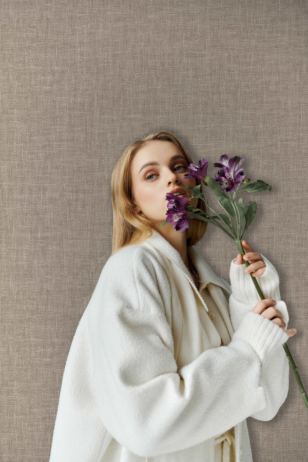 Light Brown Muse Linen Texture Wallpaper, Natural Wallpaper, Modern & Minimalist Wall Covering, Modern Look Neutral Colors Glittering Wallcovering - Adawall Wallpaper -Registered Trade Accounts Only, Wallpaper Wholesale Account - 25104-8 - Adawall Wholesale - Wallpaper Wholesaler