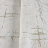Light Gray Abstract Metallic Lines Wallpaper, 3D Deep Embosed Silver Gold Rustic Geometric Interior Decor - Walloro High End Wallcoverings & More