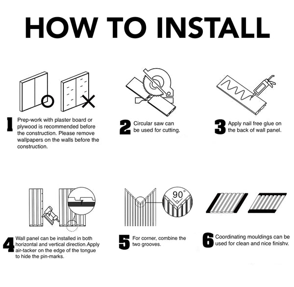 Light Gray Black Wall Panel, PS Wall Home Decoration Panel-Premium Quality - Adawall -Houston Wallpaper Store - Walcoverings, Curtains & Wall Panels