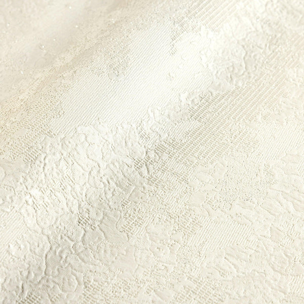 Light Gray Deep Embossed Wallpaper, Cream Solid Color Plain Elegant Sparkling Glittering Wallcovering, Easy Clean, Abstract, Plain, Non-Woven - Walloro High End Wallcoverings & More