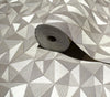 Light Gray Geometric Triangle Wallpaper, 3D Embossed Shiny Wallcovering, Abstract Pattern, Home Commercial Use - Adawall Wallpaper - Registered Trade Accounts Only, Wallpaper Wholesale Account - 23204-3 - Adawall Wholesale - Wallpaper Wholesaler