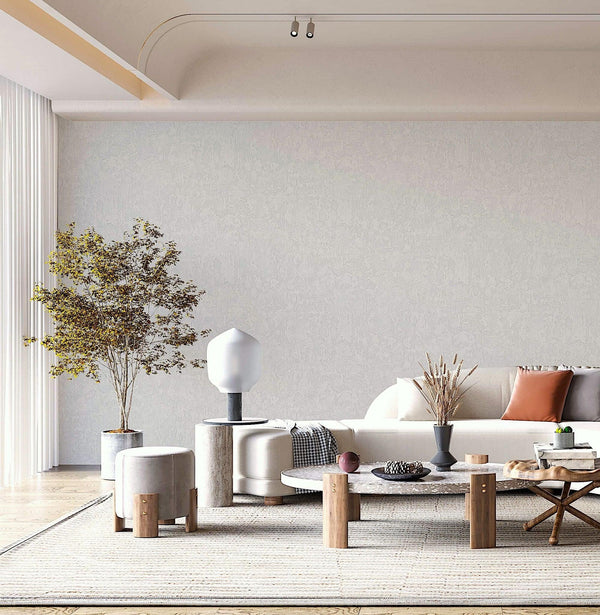 Light Neutral Sleek Embossed finish Solid Color Wallpaper, Abstract Modern Minimalist Rich Textured Wallcovering - Walloro High End Wallcoverings & More