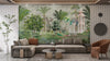 Palm Trees Tropical Wallpaper, Mughal Garden Wall Mural, Oversized Custom Size Wall Art, Non-Woven, Non-Adhesive, Modern Wall Paper, Removable