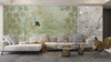 Loft Classic Style Wallpaper, Green Mural, Oversized Custom Size Wall Art, Non-Woven, Non-Adhesive, Modern Wall Paper, Removable