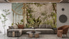 Greenhouse with a Column Wallpaper, Plants Mural, Oversized Custom Size Wall Art, Non-Woven, Non-Adhesive, Modern Wall Paper, Removable