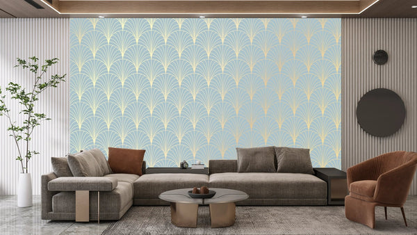 Luxury Art Deco Wallpaper, Seamless Pattern Mural, Oversized Custom Size Wall Art, Non - Woven, Non - Adhesive, Modern Wall Paper, Removable - Adawall Wallpaper - Registered Trade Accounts Only, Wallpaper Wholesale Account - W77845 - Adawall Wholesale - Wallpaper Wholesaler
