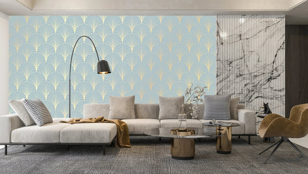Luxury Art Deco Wallpaper, Seamless Pattern Mural, Oversized Custom Size Wall Art, Non - Woven, Non - Adhesive, Modern Wall Paper, Removable - Adawall Wallpaper - Registered Trade Accounts Only, Wallpaper Wholesale Account - W77845 - Adawall Wholesale - Wallpaper Wholesaler