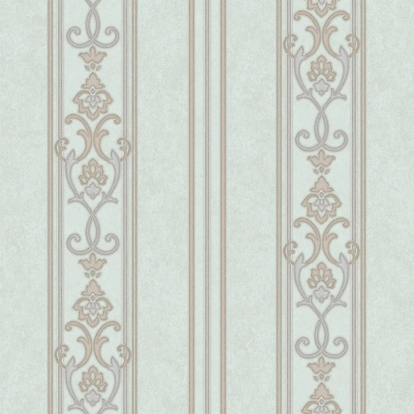 Luxury Deep Embossed Striped Wallpaper, Damask 3D Textured Wallcovering, Traditional, Large 114 sq ft Roll, Bedroom, Bathroom Wallpaper - Walloro High End Wallcoverings & More