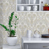 Luxury Deep Embossed Striped Wallpaper, Shiny Light Color Damask 3D Textured Wallcovering, Traditional, Large 114 sq ft Roll, Accent Wall - Adawall Wallpaper - Registered Trade Accounts Only, Wallpaper Wholesale Account - 6804-1 - Adawall Wholesale - Wallpaper Wholesaler