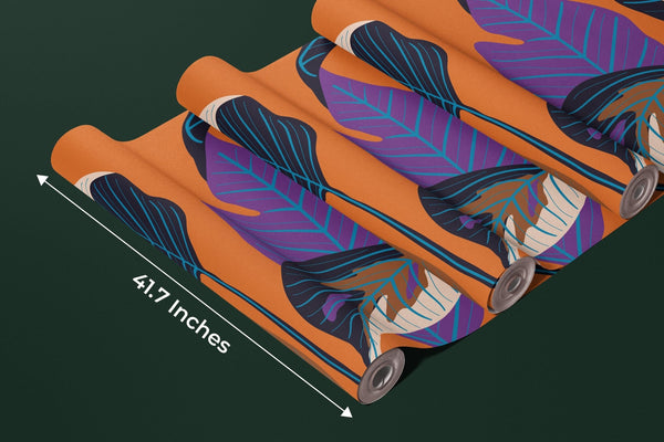 Luxury Leaf Wallpaper, Art Deco Mural, Oversized Custom Size Wall Art, Non - Woven, Non - Adhesive, Modern Wall Paper, Removable - Adawall Wallpaper - Registered Trade Accounts Only, Wallpaper Wholesale Account - W77749 - Adawall Wholesale - Wallpaper Wholesaler