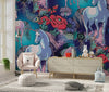 Magic Unicorns Wallpaper, Seamless Pattern Mural, Oversized Custom Size Wall Art, Non - Woven, Non - Adhesive, Modern Wall Paper, Removable - Adawall Wallpaper - Registered Trade Accounts Only, Wallpaper Wholesale Account - W78099 - Adawall Wholesale - Wallpaper Wholesaler