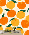 Mandarins, Beige Background Wallpaper, Seamless Pattern Mural, Oversized Custom Size Wall Art, Non - Woven, Non - Adhesive, Modern Wall Paper, Removable - Adawall Wallpaper - Registered Trade Accounts Only, Wallpaper Wholesale Account - W78055 - Adawall Wholesale - Wallpaper Wholesaler