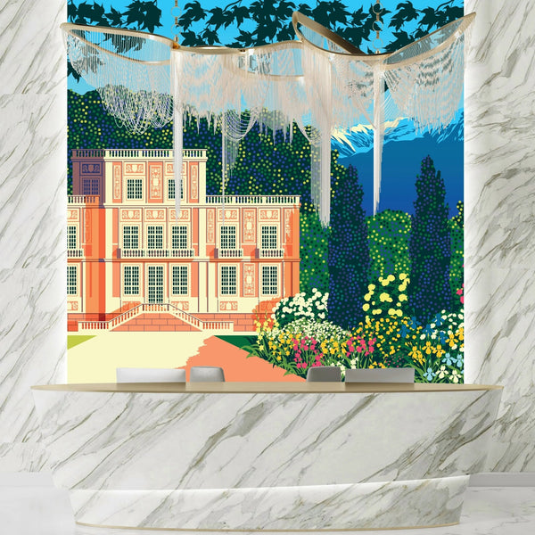 Manor House Wallpaper, Summer Day Mural, Oversized Custom Size Wall Art, Non - Woven, Non - Adhesive, Modern Wall Paper, Removable - Adawall Wallpaper - Registered Trade Accounts Only, Wallpaper Wholesale Account - W77773 - Adawall Wholesale - Wallpaper Wholesaler