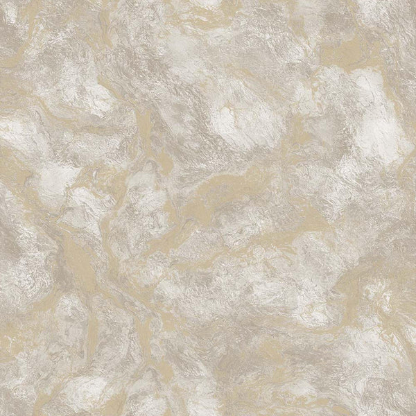 Marbled Wallpaper, Rich Textured Wallcovering, Large 114 sq ft Roll, Washable, Ivory Metallic Rusted Effect, Abstract Wallpaper, Distressed - Walloro High End Wallcoverings & More
