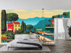 Mediterranean Romantic Landscape Wallpaper, Handmade Drawing Mural, Oversized Custom Size Wall Art, Non - Woven, Non - Adhesive, Modern Wall Paper, Removable - Adawall Wallpaper - Registered Trade Accounts Only, Wallpaper Wholesale Account - W77767 - Adawall Wholesale - Wallpaper Wholesaler