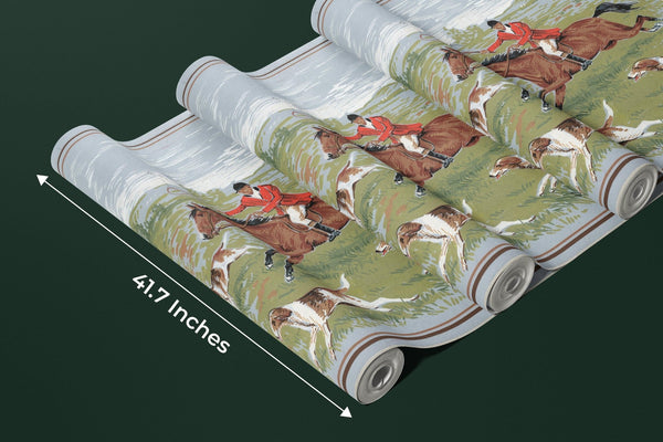 Men Ride Horses on the Field Wallpaper, Composition Mural, Oversized Custom Size Wall Art, Non - Woven, Non - Adhesive, Modern Wall Paper, Removable - Adawall Wallpaper - Registered Trade Accounts Only, Wallpaper Wholesale Account - W77666 - Adawall Wholesale - Wallpaper Wholesaler