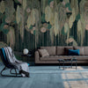 Modern Art Wall Mural, Trees Wallpaper, Black Green Oversized Nature Theme Customized Wall Covering, Non - Woven, Non - Adhesive, Removable, Washable, Large - Adawall Wallpaper - Registered Trade Accounts Only, Wallpaper Wholesale Account - SE309-1 - Adawall Wholesale - Wallpaper Wholesaler