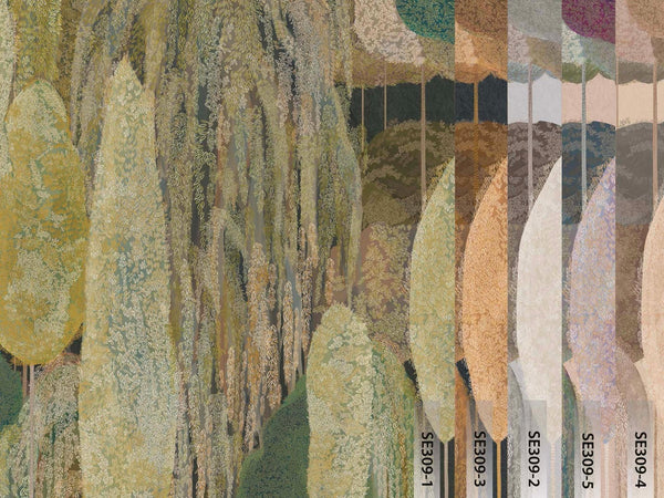 Modern Art Wall Mural, Trees Wallpaper, Light Beige Oversized Nature Theme Customized Wall Covering, Non - Woven, Non - Adhesive, Removable, Washable, Large - Adawall Wallpaper - Registered Trade Accounts Only, Wallpaper Wholesale Account - SE309-4 - Adawall Wholesale - Wallpaper Wholesaler