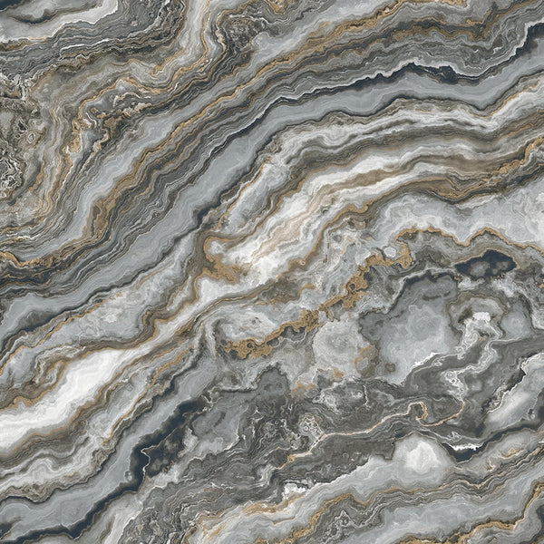 Modern Blue, Gray Layered Marbled Wallpaper, Home Wall Decor, Aesthetic Wallpaper, Textured Wallcovering Non - Adhesive and Non - Peel and Stick - Adawall Wallpaper - Registered Trade Accounts Only, Wallpaper Wholesale Account - 23102-6 - Adawall Wholesale - Wallpaper Wholesaler