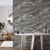 Modern Blue, Gray Layered Marbled Wallpaper, Home Wall Decor, Aesthetic Wallpaper, Textured Wallcovering Non - Adhesive and Non - Peel and Stick - Adawall Wallpaper - Registered Trade Accounts Only, Wallpaper Wholesale Account - 23102-6 - Adawall Wholesale - Wallpaper Wholesaler