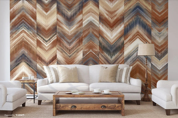 Modern Chevron Wall Mural, Brown Oversized Large Herringbone Wallpaper, Custom Size Geometric Wall Covering, Non - Woven, Non - Pasted, Removable - Adawall Wallpaper - Registered Trade Accounts Only, Wallpaper Wholesale Account - FJ313-3 - Adawall Wholesale - Wallpaper Wholesaler