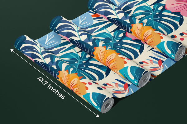 Modern Colorful Tropical Wallpaper, Seamless Pattern Mural, Oversized Custom Size Wall Art, Non - Woven, Non - Adhesive, Modern Wall Paper, Removable - Adawall Wallpaper - Registered Trade Accounts Only, Wallpaper Wholesale Account - W77732 - Adawall Wholesale - Wallpaper Wholesaler