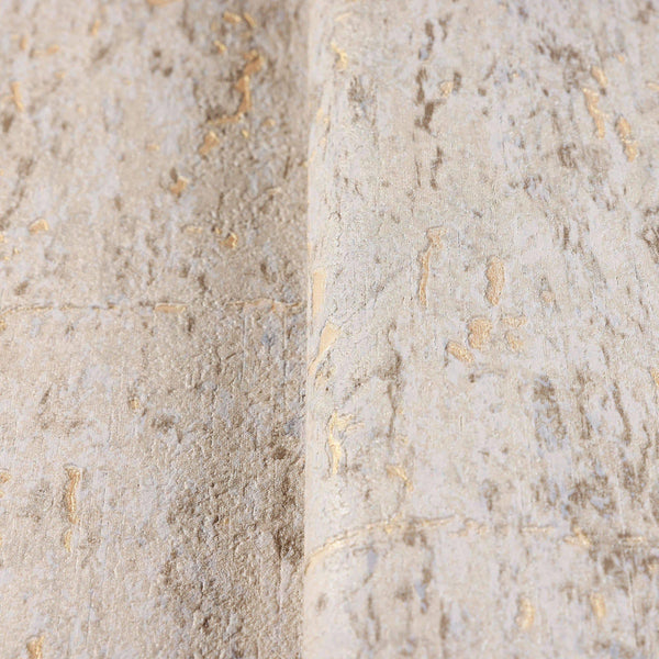 Modern Cork Embossed Wallpaper, Rich Textured Wallcovering, Ivory, Traditional, Camper Van Log Cabin Decor, Extra Large 114 sq ft Roll - Walloro High End Wallcoverings & More