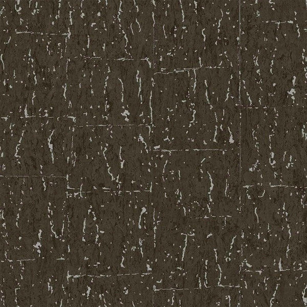 Modern Cork Embossed Wallpaper, Rich Textured Wallcovering, Traditional, Camper Van Log Cabin, Large 114 sq ft Roll, Washable, Dark Neutral - Walloro High End Wallcoverings & More