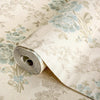Modern Creamy, Teal Flower Wallpaper, Home Wall Decor, Aesthetic Wallpaper, Textured Wallcovering Non - Adhesive and Non - Peel and Stick - Adawall Wallpaper - Registered Trade Accounts Only, Wallpaper Wholesale Account - 5802-3 - Adawall Wholesale - Wallpaper Wholesaler