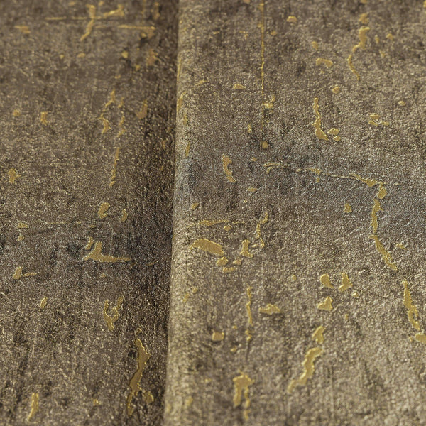 Modern Dark Cork Embossed Wallpaper, Rich Textured Wallcovering, Traditional, Camper Van Log Cabin Decor, 114 sq ft, Metallic Brown Gold - Walloro High End Wallcoverings & More