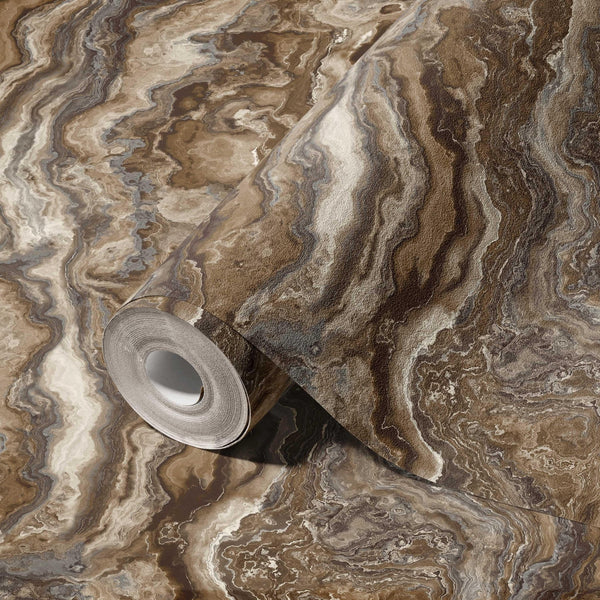 Modern Dark Marble Shiny Wallpaper, Home Wall Decor, Brown Luxury Modern Wallpaper, Textured Wallcovering Non - Adhesive, Large 177 sq ft Roll - Adawall Wallpaper - Registered Trade Accounts Only, Wallpaper Wholesale Account - 23102-5 - Adawall Wholesale - Wallpaper Wholesaler