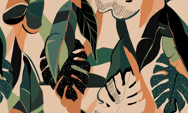 Modern Exotic Wallpaper, Jungle Plants Mural, Oversized Custom Size Wall Art, Non - Woven, Non - Adhesive, Modern Wall Paper, Removable - Adawall Wallpaper - Registered Trade Accounts Only, Wallpaper Wholesale Account - W77747 - Adawall Wholesale - Wallpaper Wholesaler