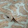 Modern Light Teal, Gold Damask Wallpaper, Home Wall Decor, Aesthetic Wallpaper, Textured Wallcovering Non - Adhesive and Non - Peel and Stick - Adawall Wallpaper - Registered Trade Accounts Only, Wallpaper Wholesale Account - 5809-3 - Adawall Wholesale - Wallpaper Wholesaler