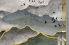 Mountain Scenic Wall Mural, Green Nature Wallpaper, Custom Size Wall Covering, Non-Woven, Non-Pasted, Removable, Washable, Extra Large Bird Art - Walloro High End Wallcoverings & More