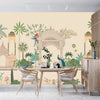 Mughal Garden Wallpaper, Peacock, Parrot Mural, Oversized Custom Size Wall Art, Non - Woven, Non - Adhesive, Modern Wall Paper, Removable - Adawall Wallpaper - Registered Trade Accounts Only, Wallpaper Wholesale Account - W77721 - Adawall Wholesale - Wallpaper Wholesaler