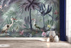 Nature Forest Wallpaper, Birds Palm Tree Wall Mural, Green Jungle Theme Large Wall Art, Non - Woven, Non - Adhesive, Removable, Exotic Wall Paper - Adawall Wallpaper - Registered Trade Accounts Only, Wallpaper Wholesale Account - A317-1 - Adawall Wholesale - Wallpaper Wholesaler