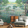 Nature Landscape Wall Mural, Green Trees Scene Wallpaper, Flowers Extra Large Custom Size Wall Art, Non - Woven, Non - Pasted, Removable, Washable - Adawall Wallpaper - Registered Trade Accounts Only, Wallpaper Wholesale Account - SE319-1 - Adawall Wholesale - Wallpaper Wholesaler