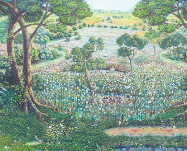 Nature Landscape Wall Mural, Green Trees Scene Wallpaper, Flowers Extra Large Custom Size Wall Art, Non - Woven, Non - Pasted, Removable, Washable - Adawall Wallpaper - Registered Trade Accounts Only, Wallpaper Wholesale Account - t_SE319-1 - Adawall Wholesale - Wallpaper Wholesaler