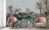 Nature Theme Wall Mural, Palm Trees Lake Scenic Wall Mural, Light Green Jungle Scene Large Wall Art, Non - Woven, Non - Adhesive, Removable, Exotic Wall Paper, Washable - Adawall Wallpaper - Registered Trade Accounts Only, Wallpaper Wholesale Account - A318-2 - Adawall Wholesale - Wallpaper Wholesaler