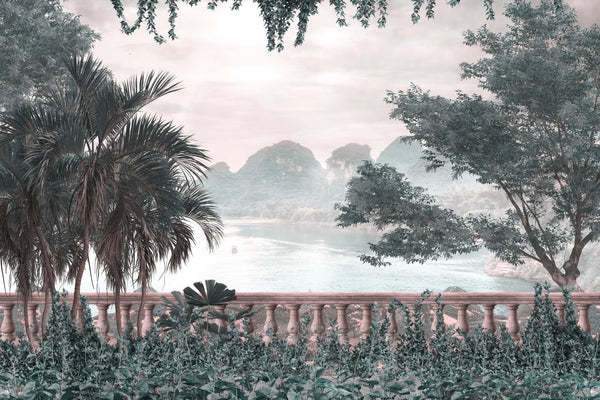 Oil Painting Wallpaper, Tropical Leaves, Trees Mural, Oversized Custom Size Wall Art, Non - Woven, Non - Adhesive, Modern Wall Paper, Removable - Adawall Wallpaper - Registered Trade Accounts Only, Wallpaper Wholesale Account - W77983 - Adawall Wholesale - Wallpaper Wholesaler