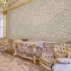 Oriental Elegant Damask Deep Embossed Wallpaper, Beige Metallic Accents 3D Textured Wallcovering, Traditional, Extra Large 114 sq ft Roll, Washable, Luxury - Adawall Wallpaper - Registered Trade Accounts Only, Wallpaper Wholesale Account - 6802-2 - Adawall Wholesale - Wallpaper Wholesaler