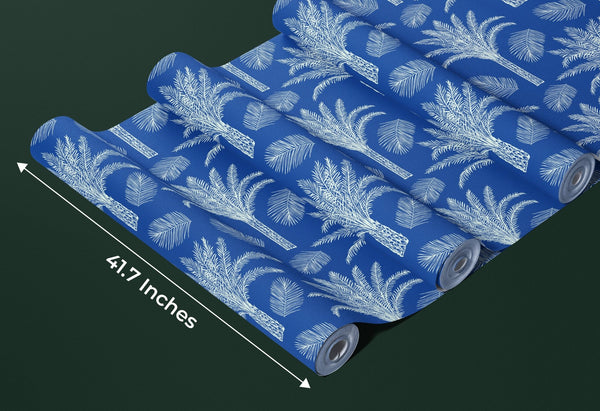 Palm Trees and Leaves Wallpaper, Seamless Pattern Mural, Oversized Custom Size Wall Art, Non - Woven, Non - Adhesive, Modern Wall Paper, Removable - Adawall Wallpaper - Registered Trade Accounts Only, Wallpaper Wholesale Account - W77498 - Adawall Wholesale - Wallpaper Wholesaler