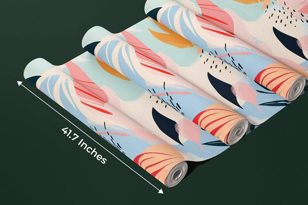 Pastel Abstract Summer Wallpaper, Seamless Pattern Mural, Oversized Custom Size Wall Art, Non - Woven, Non - Adhesive, Modern Wall Paper, Removable - Adawall Wallpaper - Registered Trade Accounts Only, Wallpaper Wholesale Account - W78208 - Adawall Wholesale - Wallpaper Wholesaler