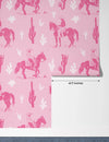 Pastel Pink Cowgirl Wallpaper, Western Seamless Pattern Mural, Oversized Custom Size Wall Art, Non - Woven, Non - Adhesive, Modern Wall Paper, Removable - Adawall Wallpaper - Registered Trade Accounts Only, Wallpaper Wholesale Account - W77550 - Adawall Wholesale - Wallpaper Wholesaler