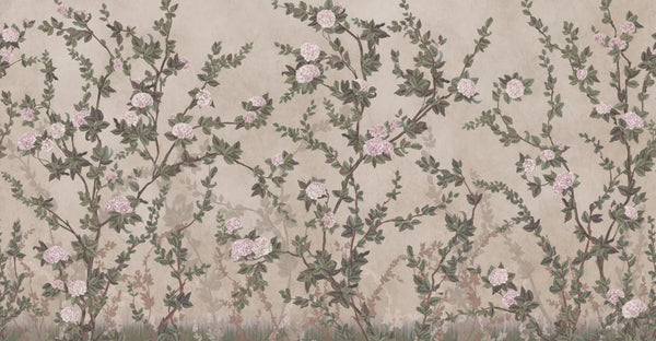 Peony Chinoiserie Blossom Wall Mural, Light Green Floral Bloom Wallpaper, Oversized Contemporary Custom Size Wall Art, Non - Woven, Non - Pasted, Removable - Adawall Wallpaper - Registered Trade Accounts Only, Wallpaper Wholesale Account - SE313-2 - Adawall Wholesale - Wallpaper Wholesaler