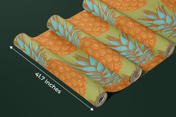 Pineapples Wallpaper, Seamless Pattern Mural, Oversized Custom Size Wall Art, Non - Woven, Non - Adhesive, Modern Wall Paper, Removable - Adawall Wallpaper - Registered Trade Accounts Only, Wallpaper Wholesale Account - W78103 - Adawall Wholesale - Wallpaper Wholesaler