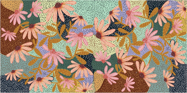 Pink Floral Wallpaper, Vintage Style Mural, Oversized Custom Size Wall Art, Non - Woven, Non - Adhesive, Modern Wall Paper, Removable - Adawall Wallpaper - Registered Trade Accounts Only, Wallpaper Wholesale Account - W77646 - Adawall Wholesale - Wallpaper Wholesaler